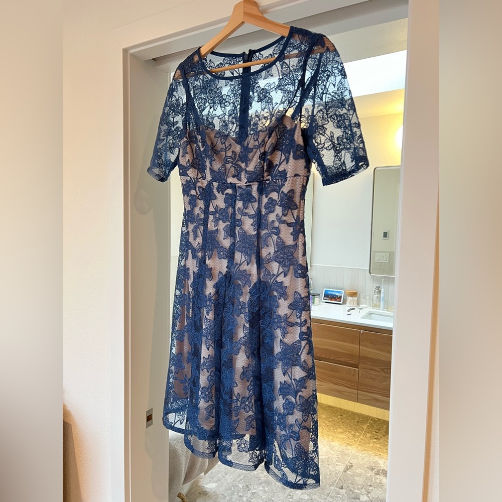 Adrianna Papell formal lace dress.